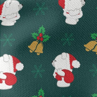 Christmas Polar Bear Waterproof Canvas