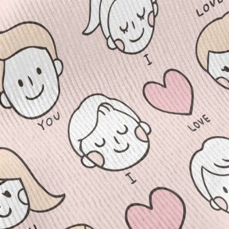I Love You Big Head Couple Standard Corduroy