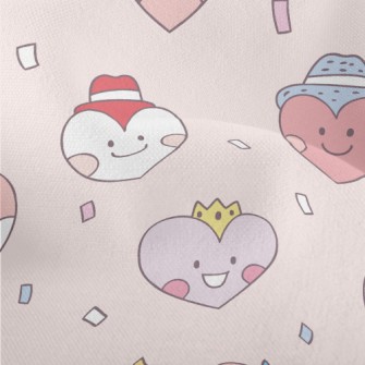 Playful Smiling Love Heart Lightweight Performance Linen