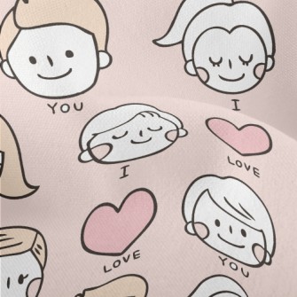 I Love You Big Head Couple Lightweight Performance Linen