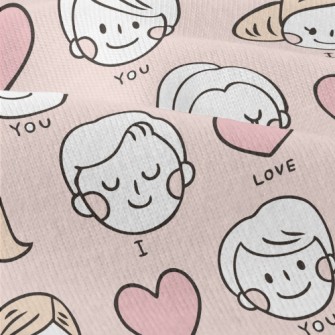 I Love You Big Head Couple Modern Jersey