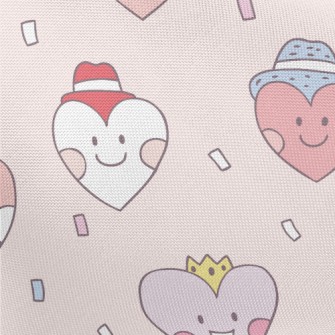 Playful Smiling Love Heart Pongee