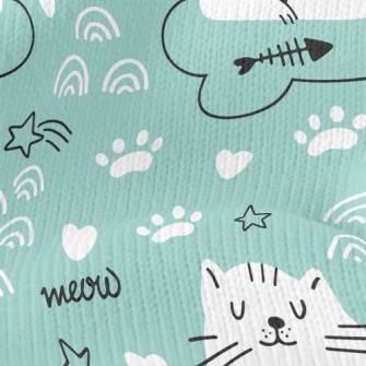 Kitten Resting With Eyes Close Stretch Jersey