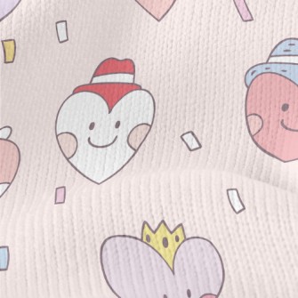 Playful Smiling Love Heart Stretch Jersey