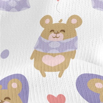 Smiling Teddy Bear Stretch Jersey