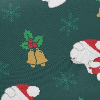 Christmas Polar Bear Midweight Cotton Poplin