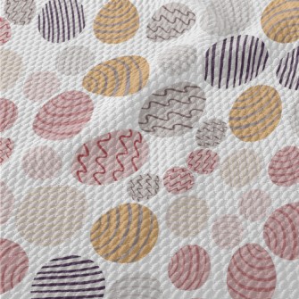 Colorful And Cute Graffiti Egg Birdseye Piqué