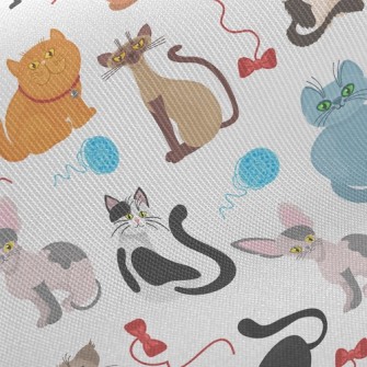 Cats Like Yarn Balls Twill