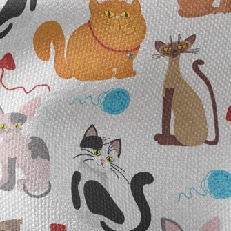 Cats Like Yarn Balls Waterproof Canvas