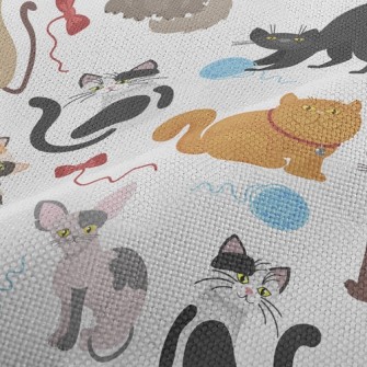 Cats Like Yarn Balls Performance Linen