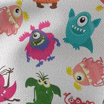 Scary Little Monster Waterproof Canvas