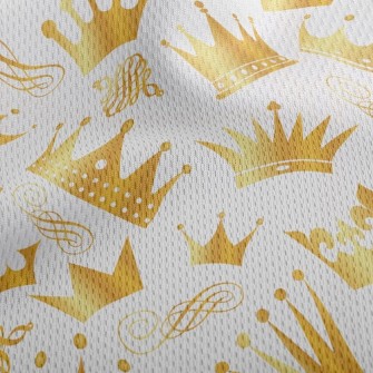 Sparkling Crown Athletic Mesh Flat Back