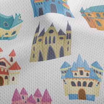 Colorful Ancient Castle Athletic Mesh Flat Back