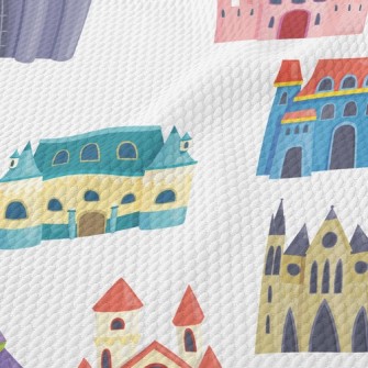 Colorful Ancient Castle Birdseye Piqué