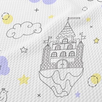 Fantasy Castle In The Sky Birdseye Piqué