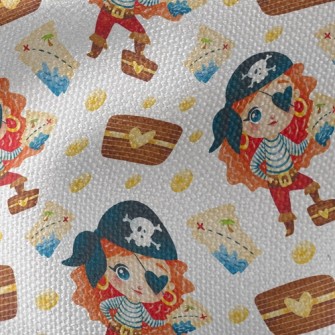 Cute Loving Pirate Girl Waterproof Canvas