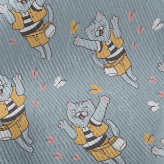 Cat Chasing Butterfly Standard Corduroy