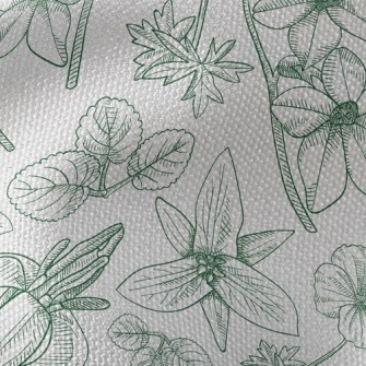 Line Drawing Big Flowers Waterproof Canvas