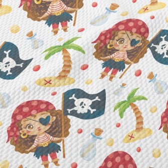 Playful One-eyed Female Pirate Birdseye Piqué