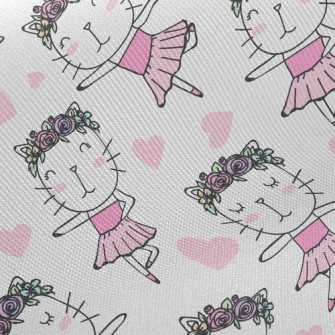 Beautiful Cat Dancing Ballet Twill
