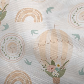 Flower Decorated Hot Air Ballo Dobby