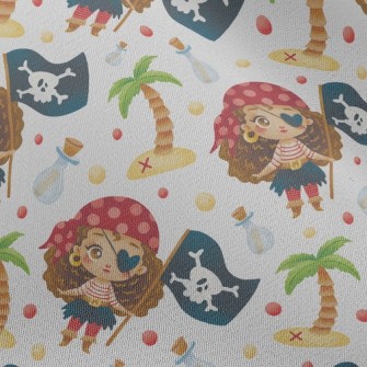 Playful One-eyed Female Pirate Chiffon