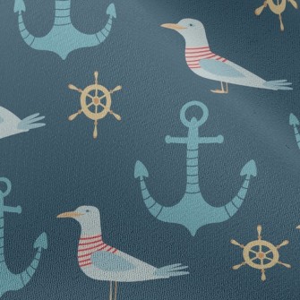 Sailor Seagull And Anchor Chiffon