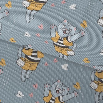 Cat Chasing Butterfly Waterproof Oxford