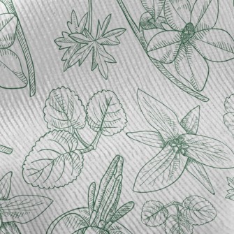 Line Drawing Big Flowers Standard Corduroy