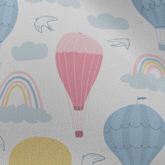 Rainbow And Hot Air Balloon Chiffon