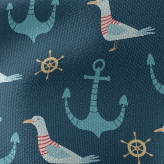 Sailor Seagull And Anchor Waterproof Canvas