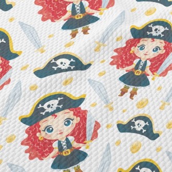 Girl Dressed Up As A Pirate Birdseye Piqué