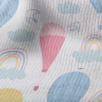 Rainbow And Hot Air Balloon Terry