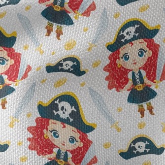 Girl Dressed Up As A Pirate Waterproof Canvas