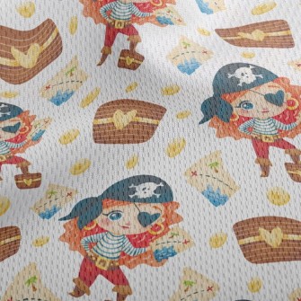 Cute Loving Pirate Girl Athletic Mesh Flat Back