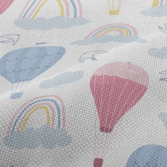 Rainbow And Hot Air Balloon Performance Linen