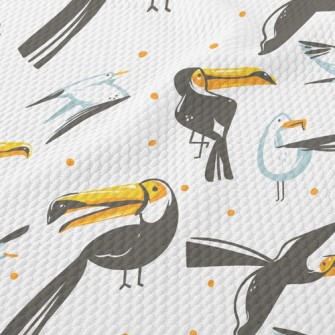 Toucan And Seagull Birdseye Piqué