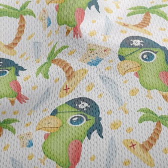 One-eyed Pirate Parrot Athletic Mesh Flat Back