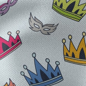 Colorful Crowns And Masks Waterproof Canvas