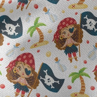 Playful One-eyed Female Pirate Waterproof Canvas