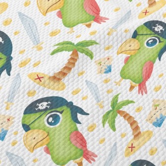 One-eyed Pirate Parrot Birdseye Piqué