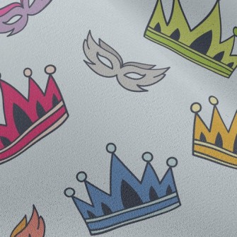 Colorful Crowns And Masks Chiffon