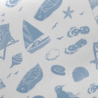 Boat Sailing Lighthouse Twill