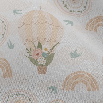 Flower Decorated Hot Air Ballo Chiffon