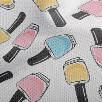 Colorful Shades Of Nail Polish Athletic Mesh Flat Back