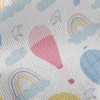 Rainbow And Hot Air Balloon Standard Corduroy