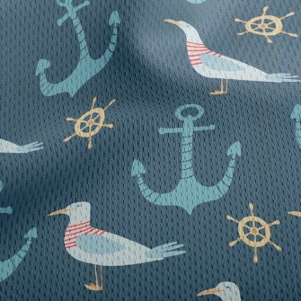 Sailor Seagull And Anchor Athletic Mesh Flat Back