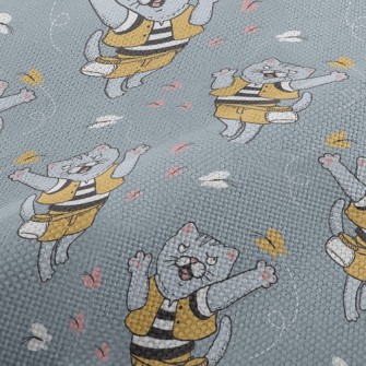 Cat Chasing Butterfly Performance Linen