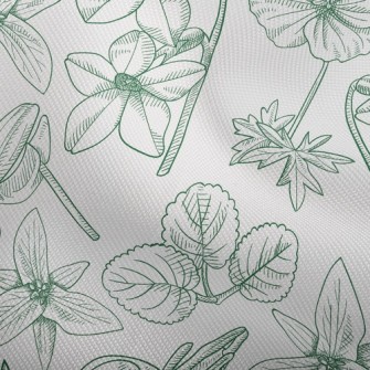 Line Drawing Big Flowers Dobby
