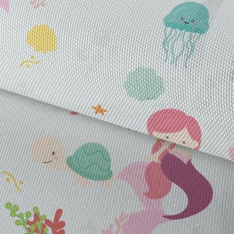 Underwater World Mermaid Waterproof Oxford